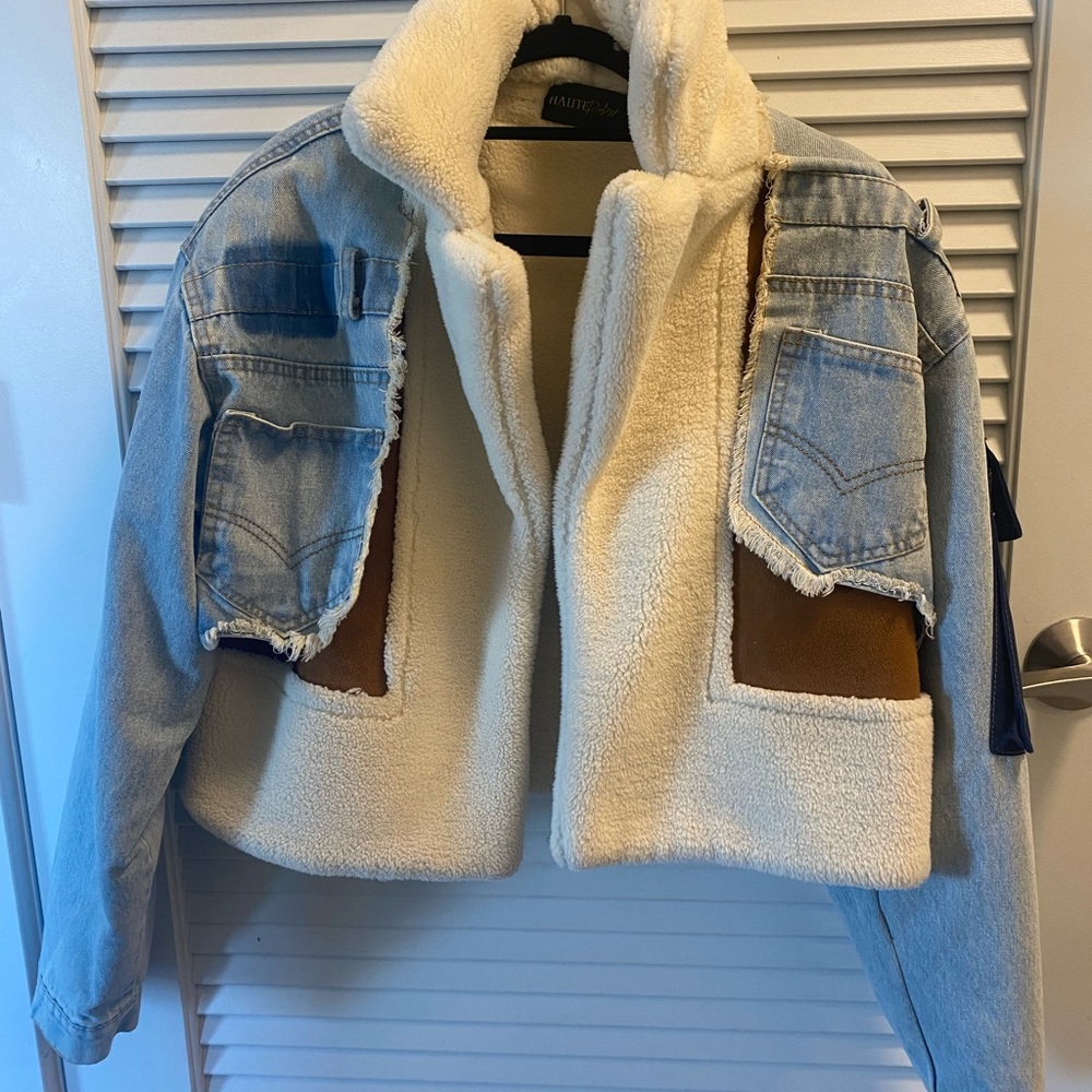 Beautiful denim Sherpa jacket!